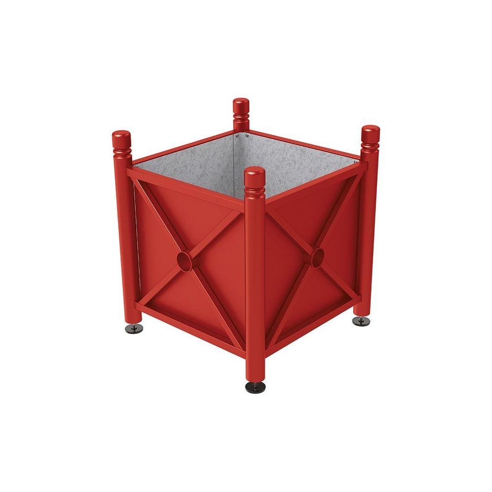 Bac à palmier acier Province City RAL3004 - 800x800x750 - Intérieur tôle galva - PROCITY - 201260.3004