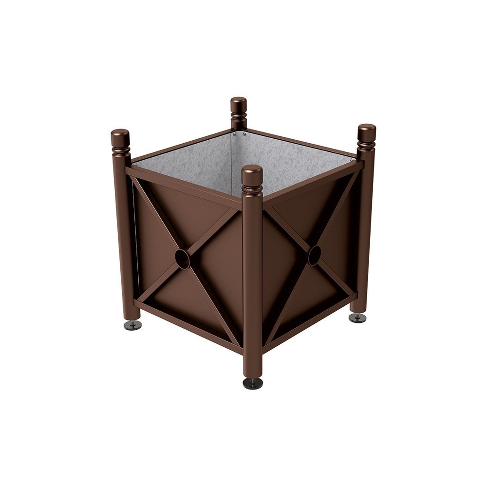 Bac à palmier acier Province City RAL8017 - 800x800x750 - Intérieur tôle galva - PROCITY - 201260.8017