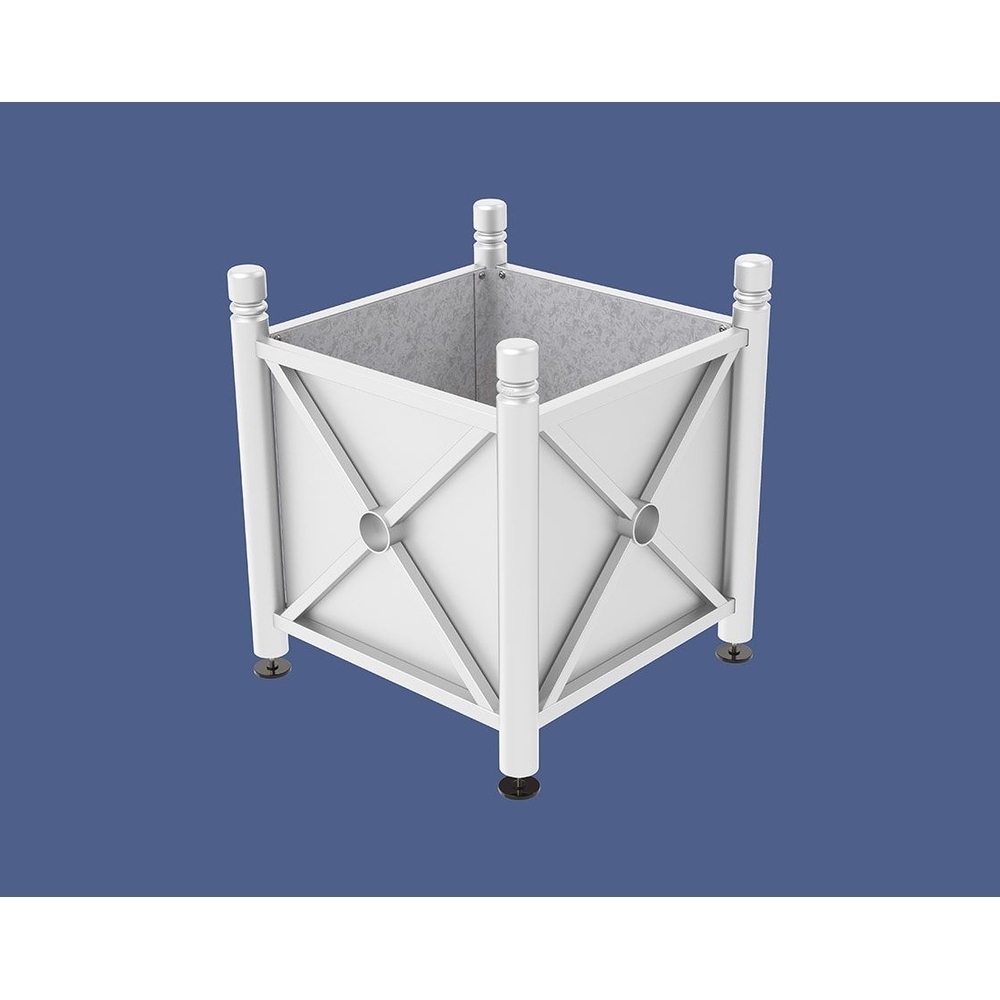 Bac à palmier acier Province City RAL9010 - 800x800x750 - Intérieur tôle galva - PROCITY - 201260.9010