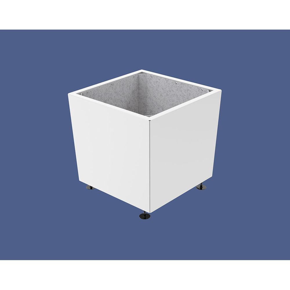 Bac à palmier Olbia carré RAL9010 - 800x800x710 - Intérieur tôle galva - PROCITY - 201275.9010