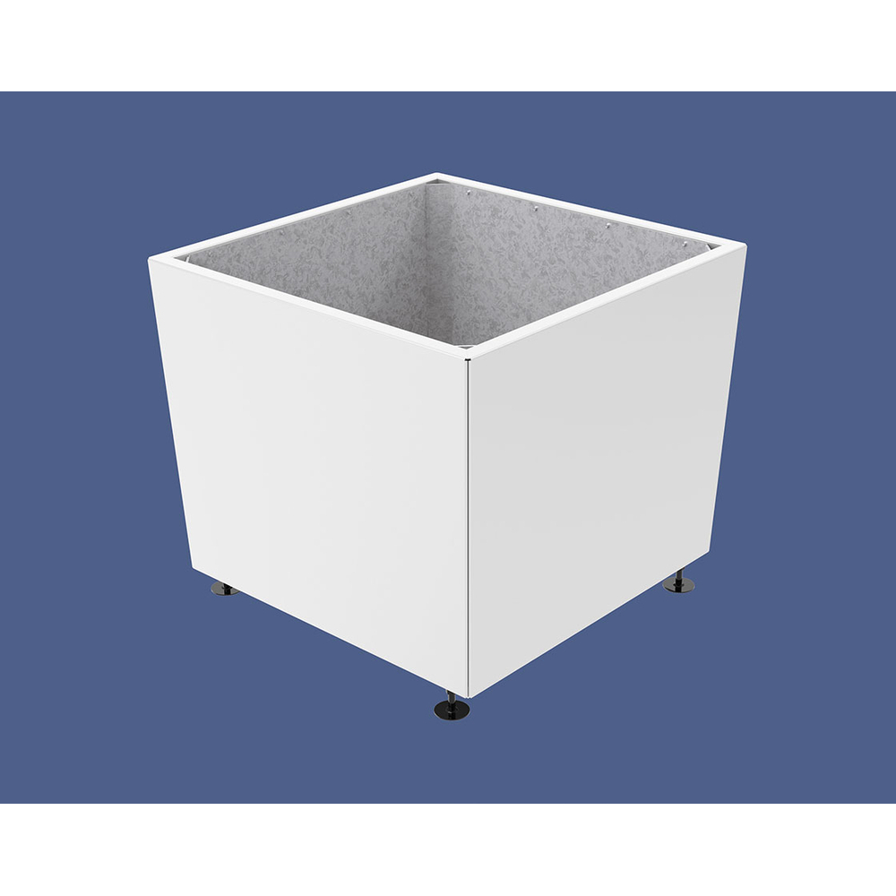 Bac à palmier Olbia carré RAL9010 - 995x995x810 - Intérieur tôle galva - PROCITY - 201288.9010