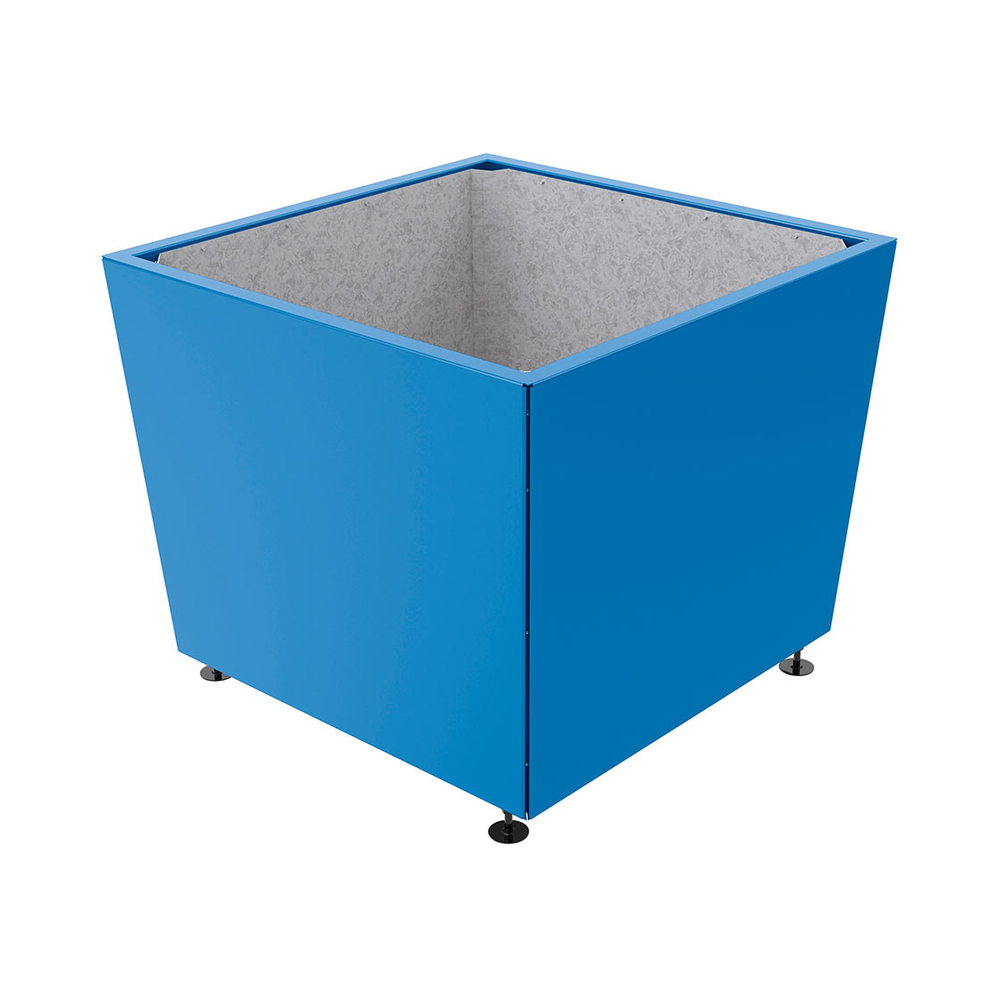 Bac à palmier Olbia carré RAL5010 - 1170x1170x910 - Intérieur tôle galva - PROCITY - 201289.5010