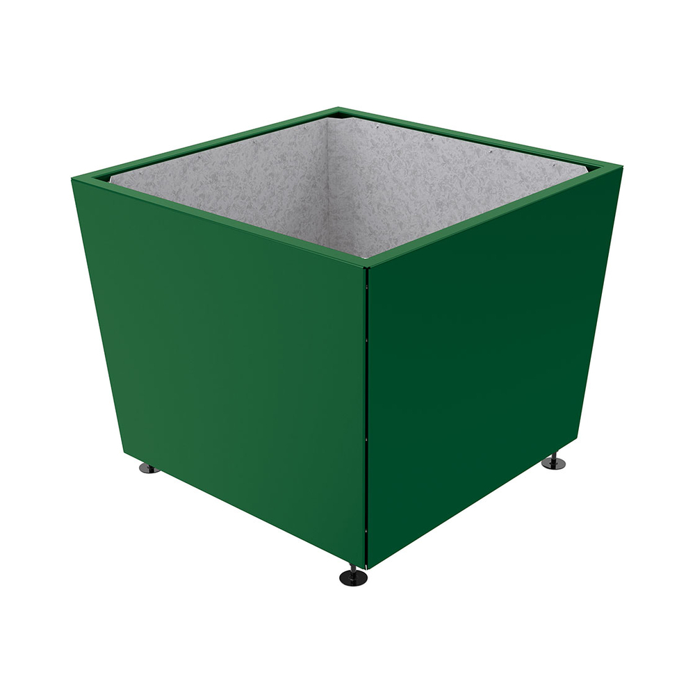 Bac à palmier Olbia carré RAL6005 - 1170x1170x910 - Intérieur tôle galva - PROCITY - 201289.6005