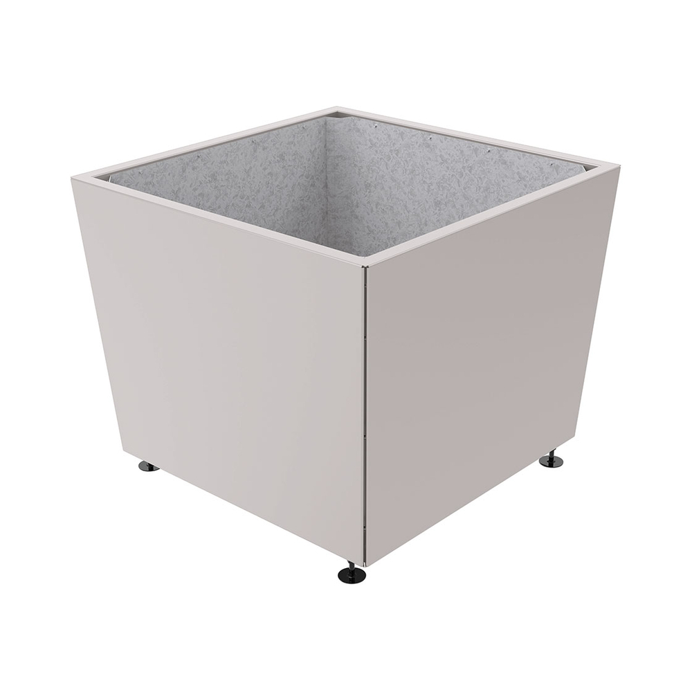 Bac à palmier Olbia carré RAL7044 - 1170x1170x910 - Intérieur tôle galva - PROCITY - 201289.7044