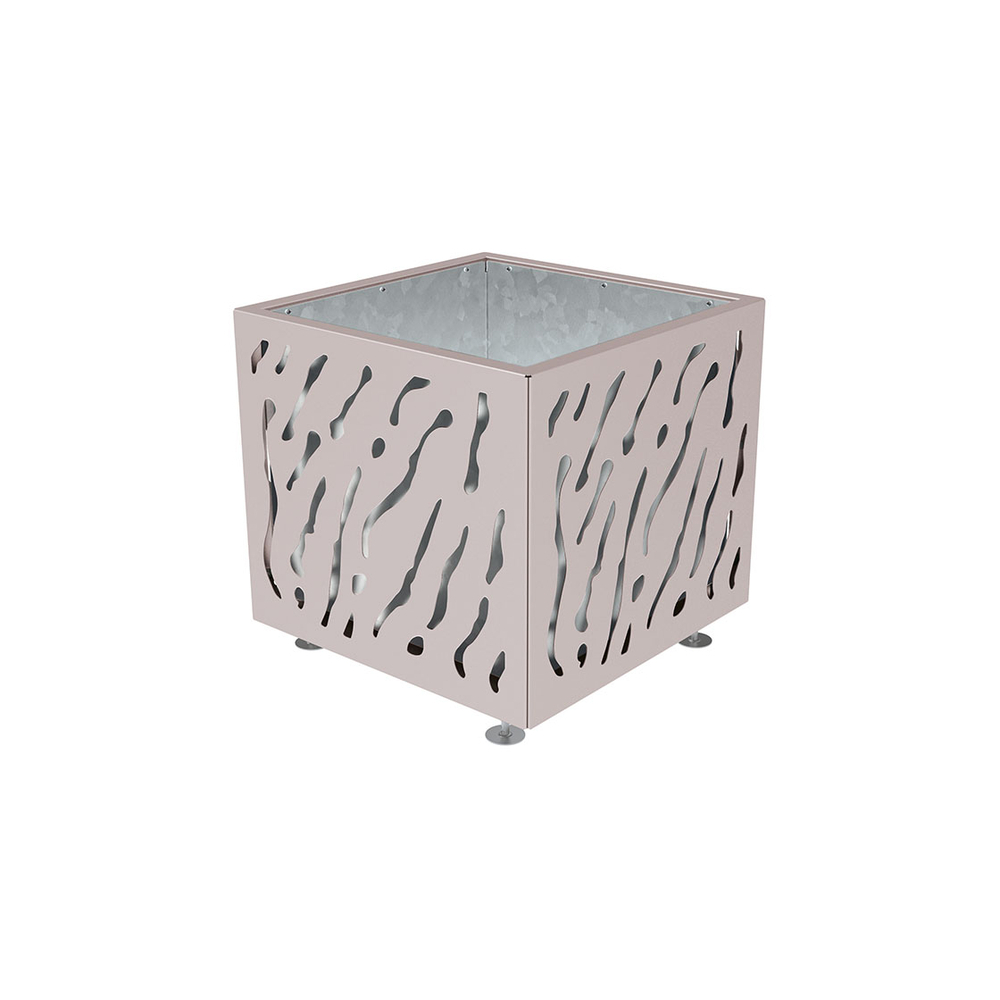 Bac à palmier Venise monochrome RAL7044 - 790x790x760 - Intérieur tôle galva - PROCITY - 201485.7044