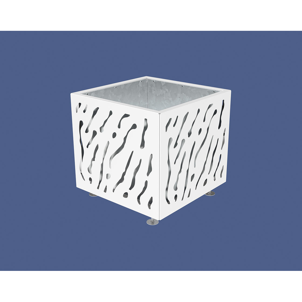 Bac à palmier Venise monochrome RAL9010 - 790x790x760 - Intérieur tôle galva - PROCITY - 201485.9010