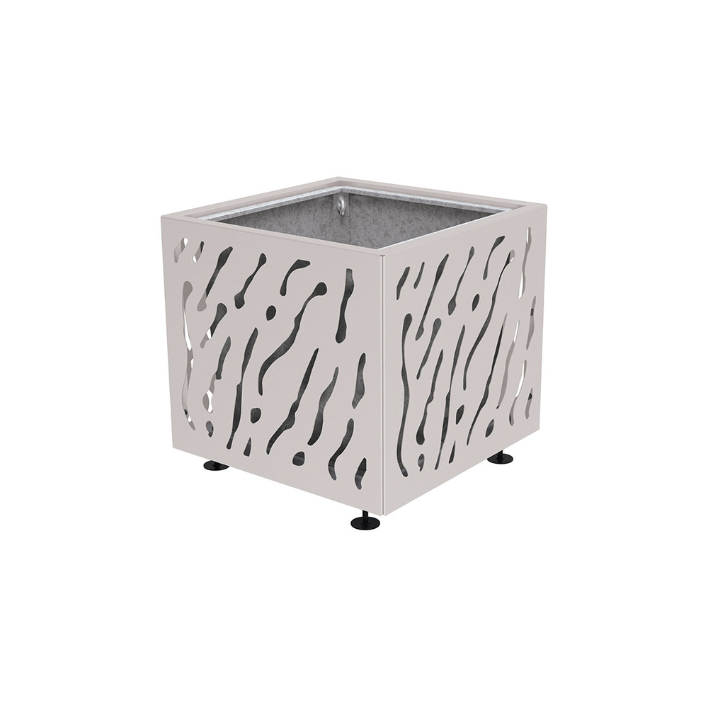 Bac à palmier Venise monochrome RAL7044 - 790x790x760 - Bac acier amovible anneaux inclus - PROCITY - 201487.7044