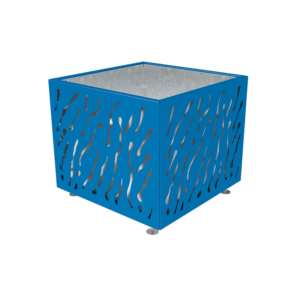 Bac à palmier Venise monochrome RAL5010 - 990x990x870 - Intérieur tôle galva - PROCITY - 201490.5010