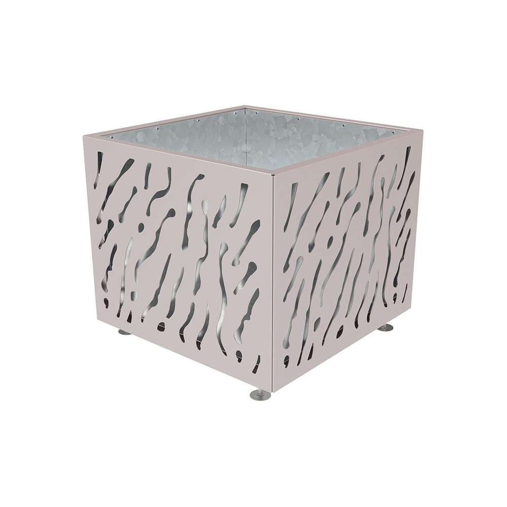 Bac à palmier Venise monochrome RAL7044 - 990x990x870 - Intérieur tôle galva - PROCITY - 201490.7044