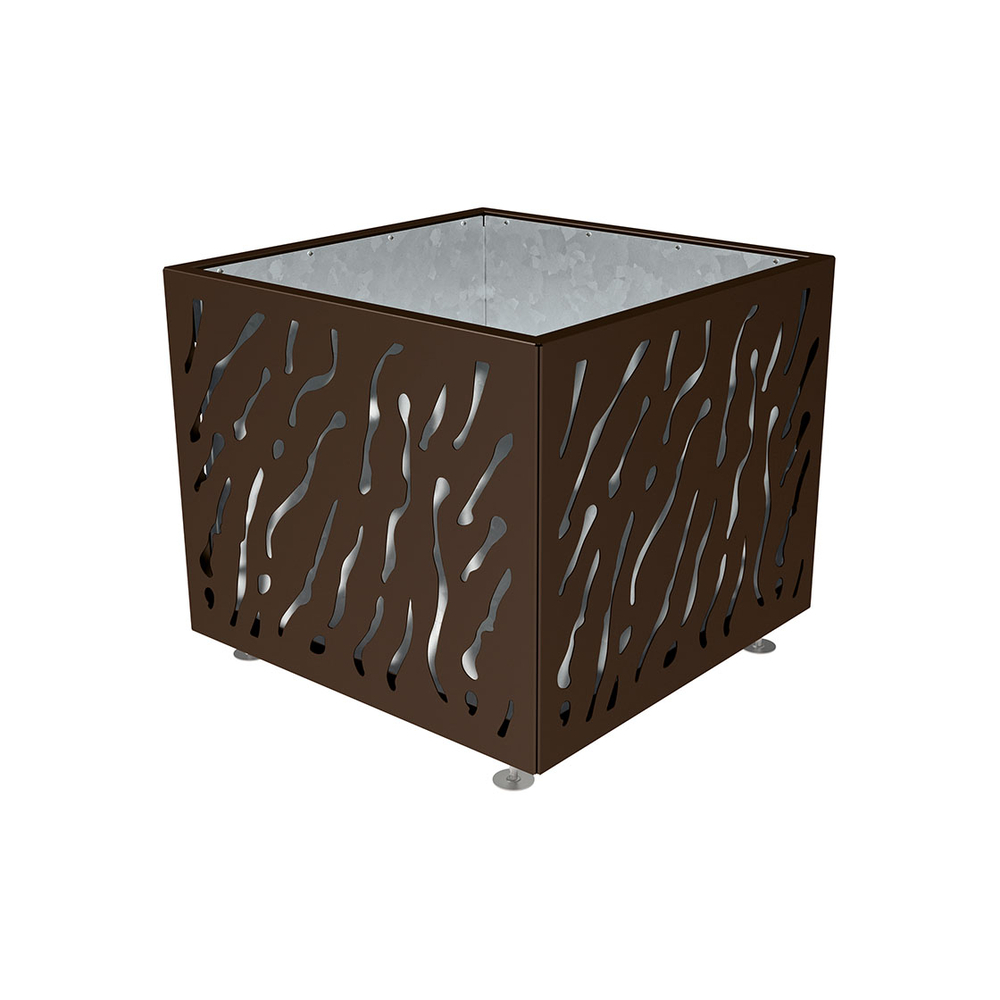 Bac à palmier Venise monochrome RAL8017 - 990x990x870 - Intérieur tôle galva - PROCITY - 201490.8017