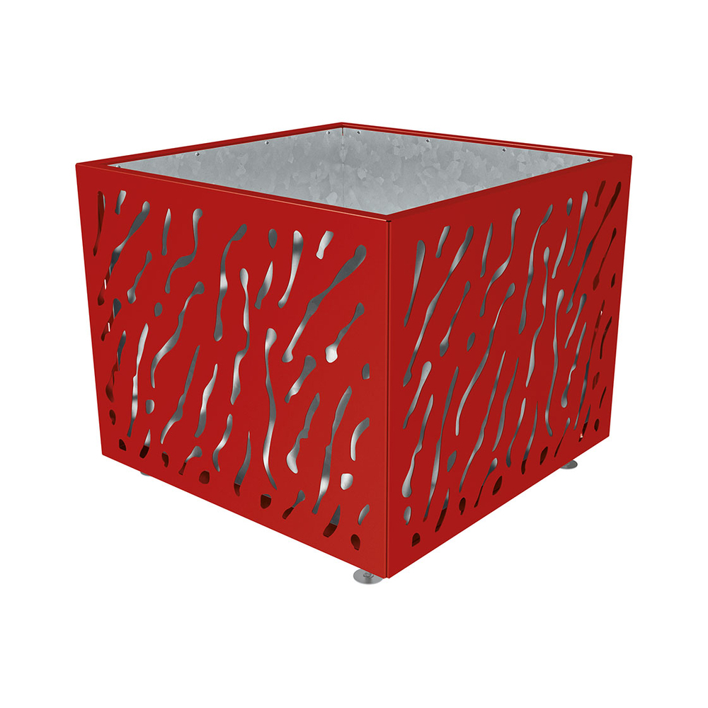 Bac à palmier Venise monochrome RAL3004 - 1145x1145x960 - Intérieur tôle galva - PROCITY - 201493.3004