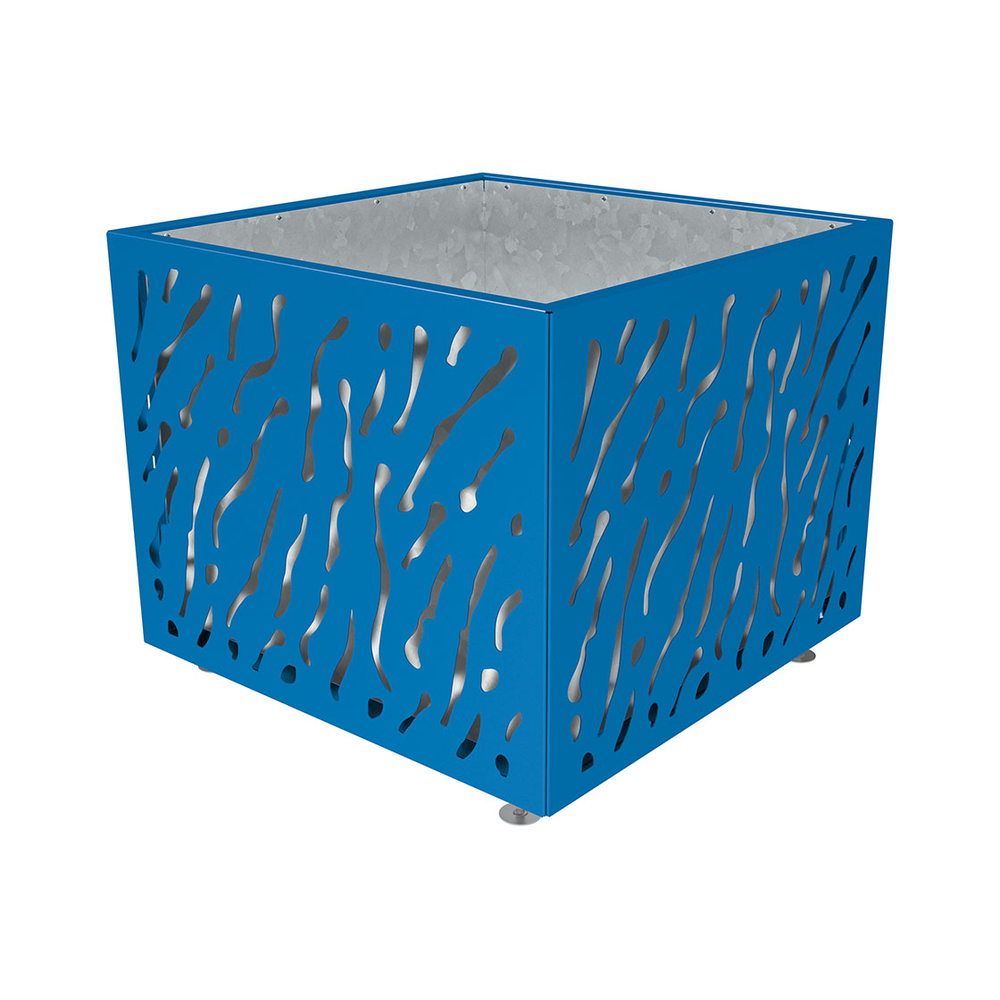 Bac à palmier Venise monochrome RAL5010 - 1145x1145x960 - Intérieur tôle galva - PROCITY - 201493.5010