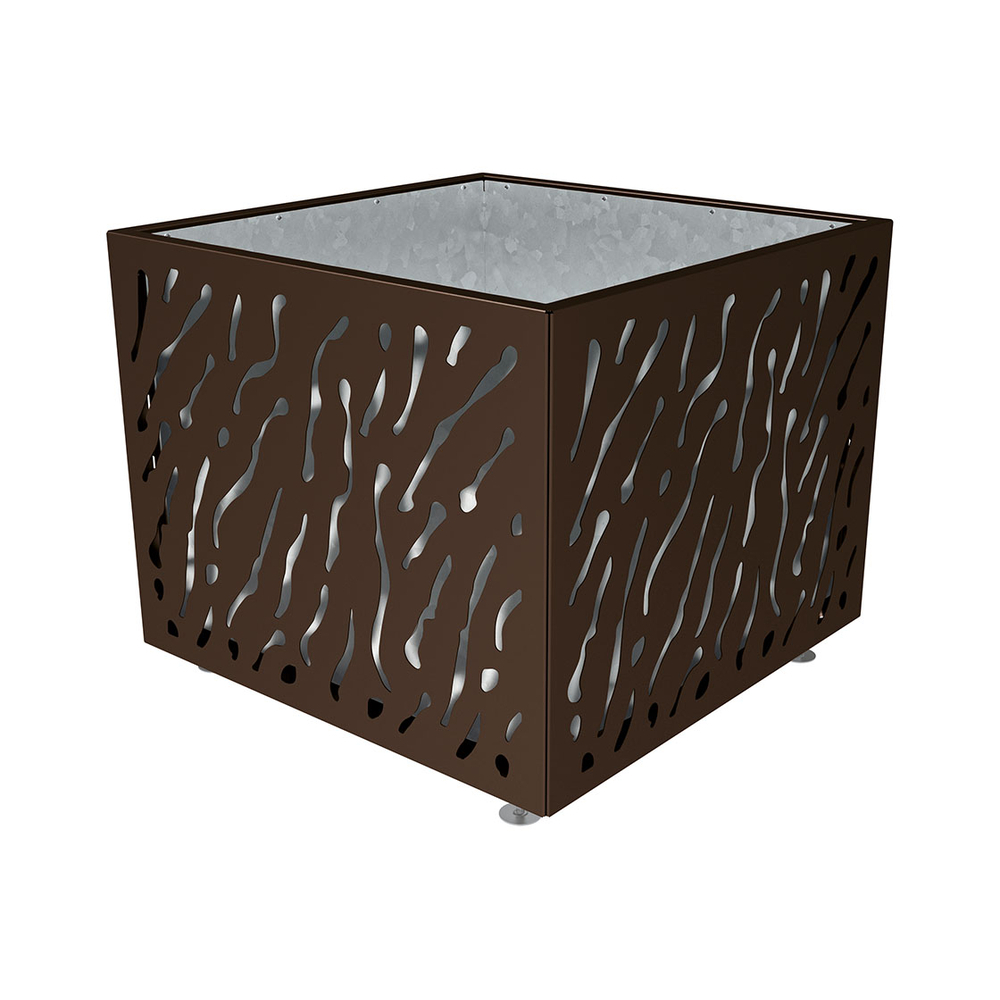 Bac à palmier Venise monochrome RAL8017 - 1145x1145x960 - Intérieur tôle galva - PROCITY - 201493.8017