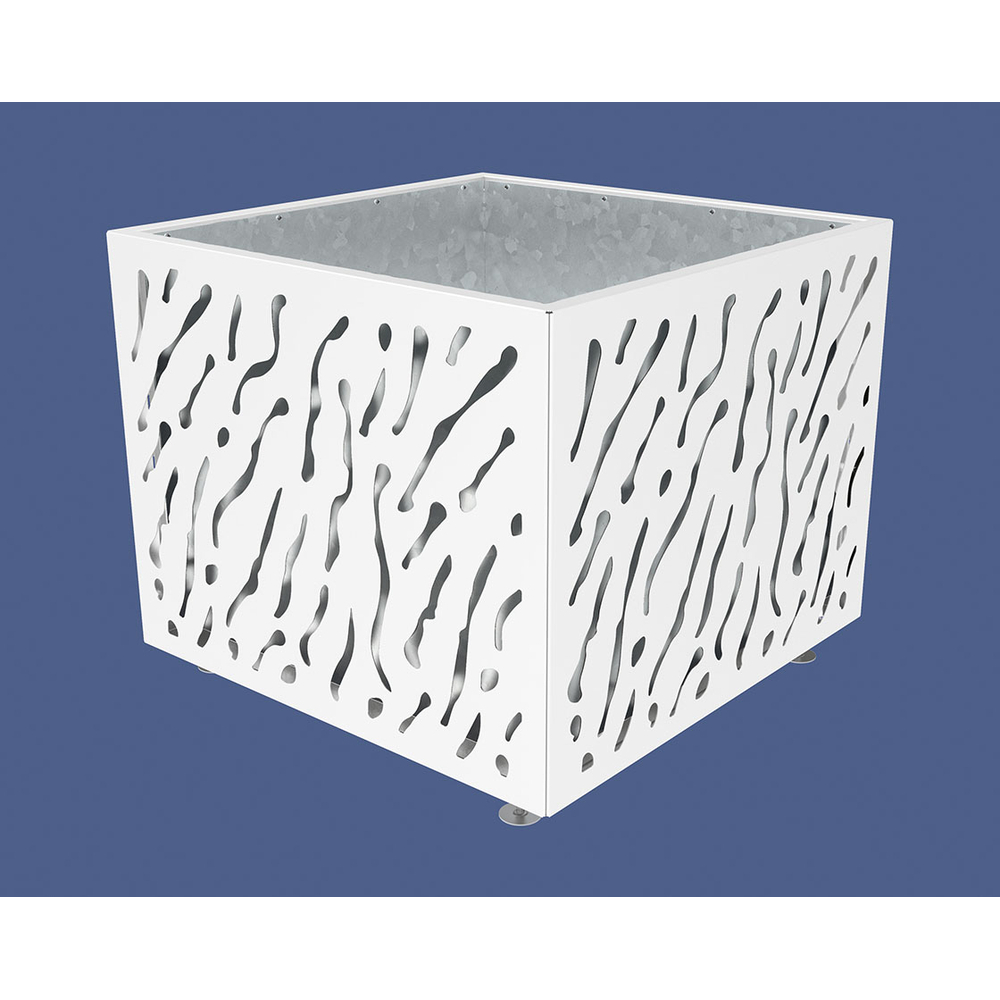 Bac à palmier Venise monochrome RAL9010 - 1145x1145x960 - Intérieur tôle galva - PROCITY - 201493.9010
