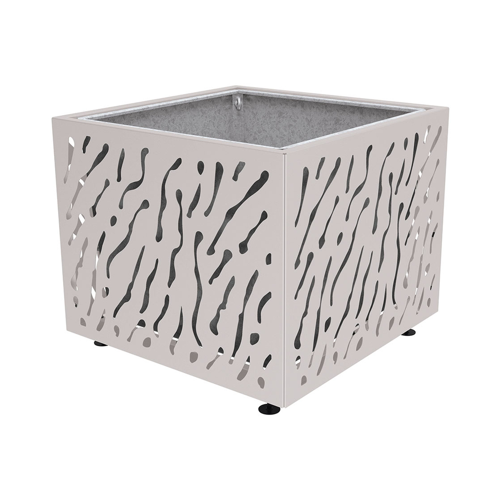 Bac à palmier Venise monochrome RAL7044 - 1145x1145x960 - Bac acier amovible anneaux inclus - PROCITY - 201495.7044