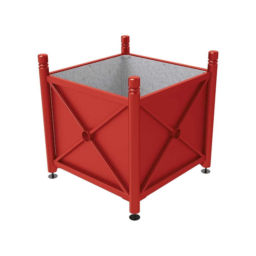 Bac à palmier acier Province City RAL3004 - 1000x1000x900 - Intérieur tôle galva - PROCITY - 201700.3004