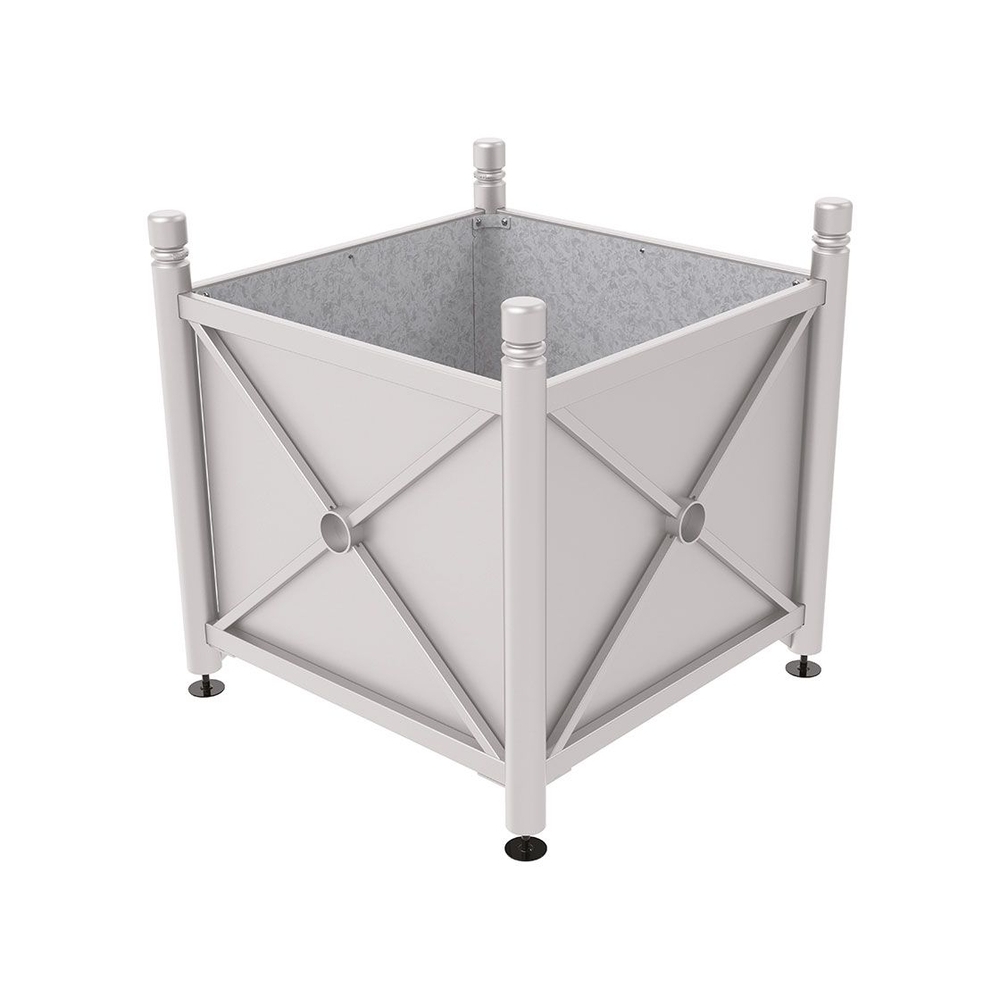 Bac à palmier acier Province City RAL7044 - 1000x1000x900 - Intérieur tôle galva - PROCITY - 201700.7044