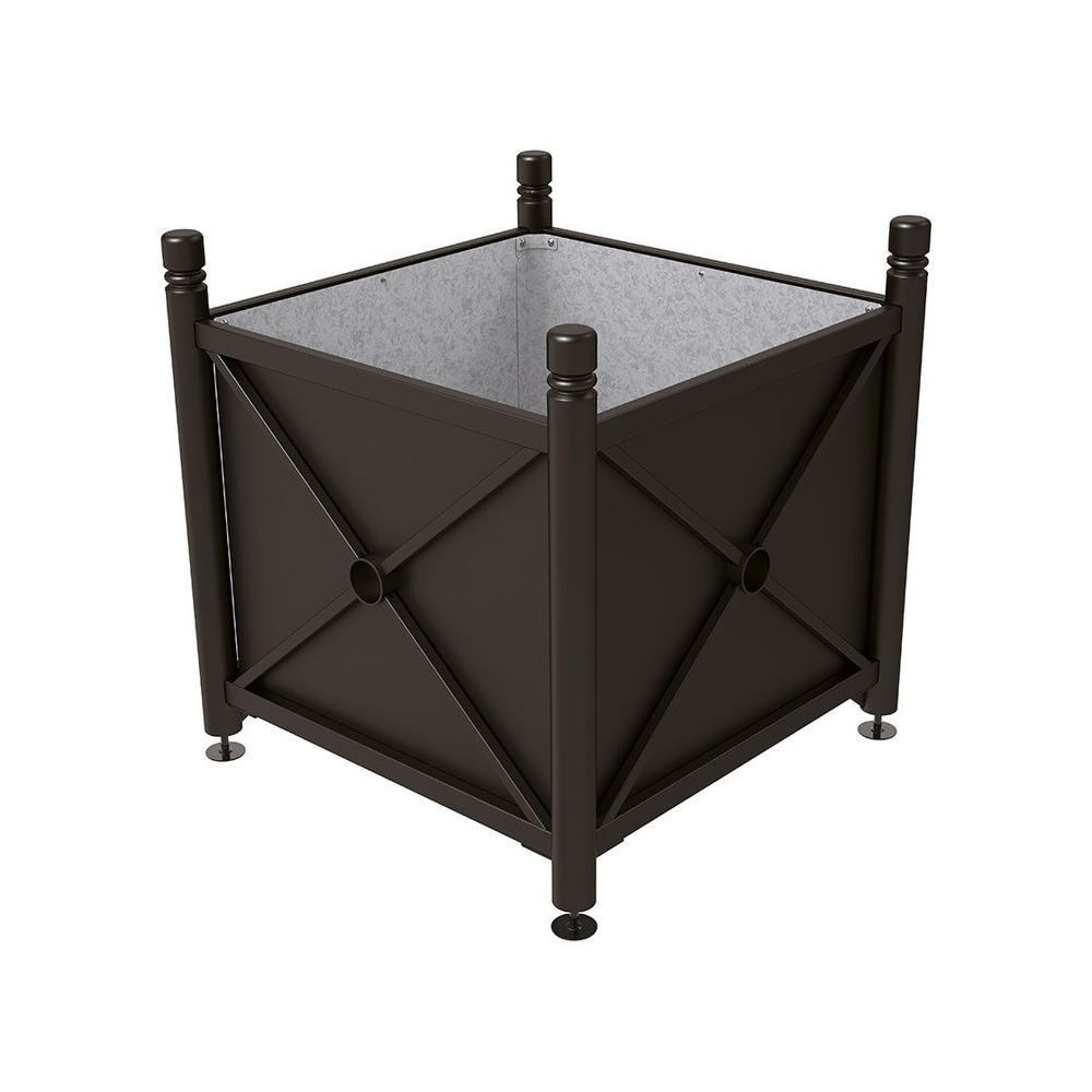 Bac à palmier acier Province City RAL9005 - 1000x1000x900 - Intérieur tôle galva - PROCITY - 201700.9005