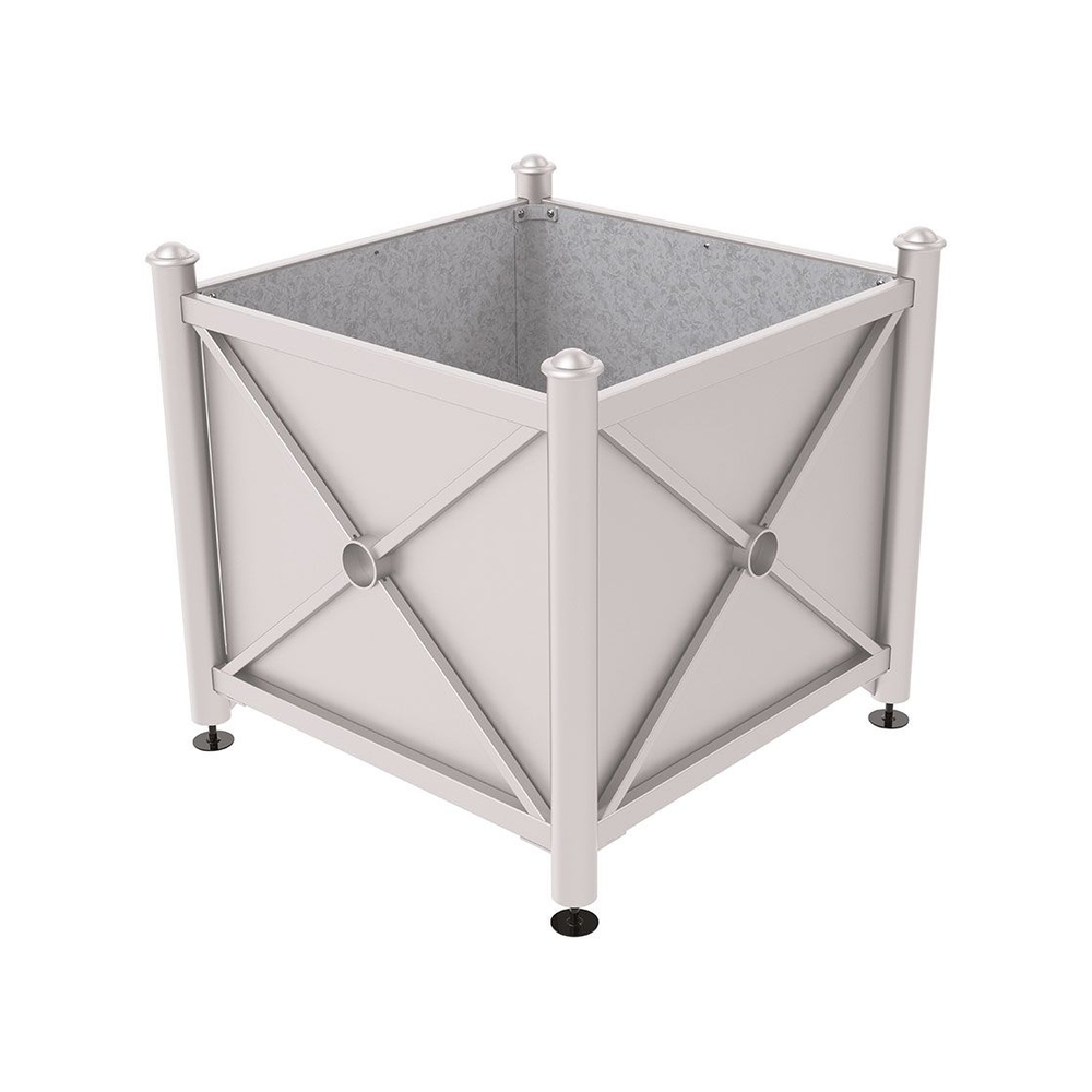 Bac à palmier acier Province Agora RAL7044 - 1000x1000x900 - Intérieur tôle galva - PROCITY - 201701.7044