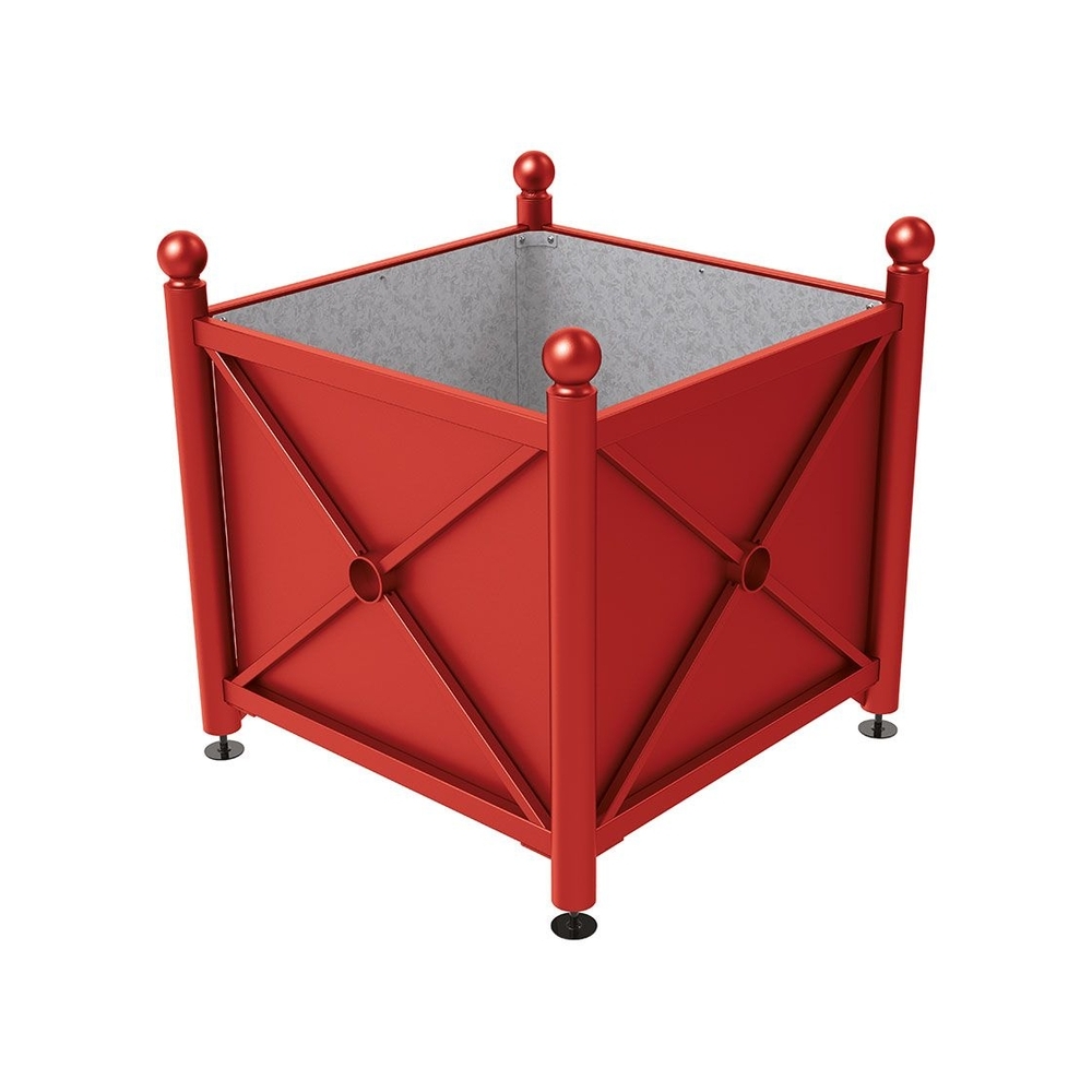 Bac à palmier acier Province Boule RAL3004 - 1000x1000x900 - Intérieur tôle galva - PROCITY - 201702.3004