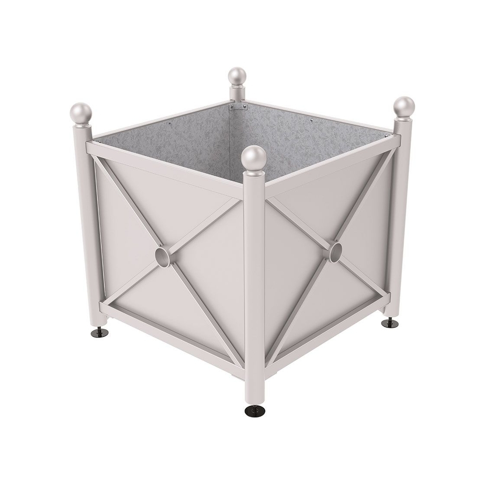 Bac à palmier acier Province Boule RAL7044 - 1000x1000x900 - Intérieur tôle galva - PROCITY - 201702.7044