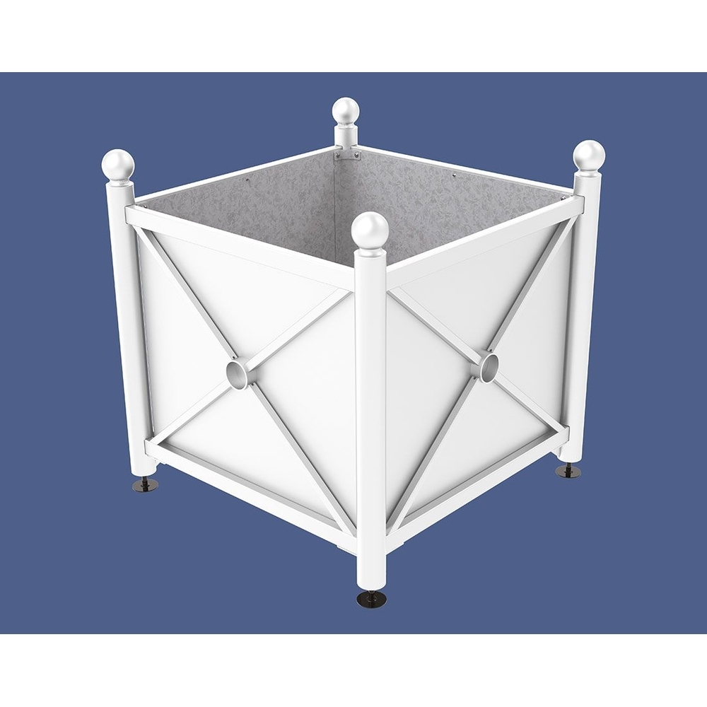 Bac à palmier acier Province Boule RAL9010 - 1000x1000x900 - Intérieur tôle galva - PROCITY - 201702.9010