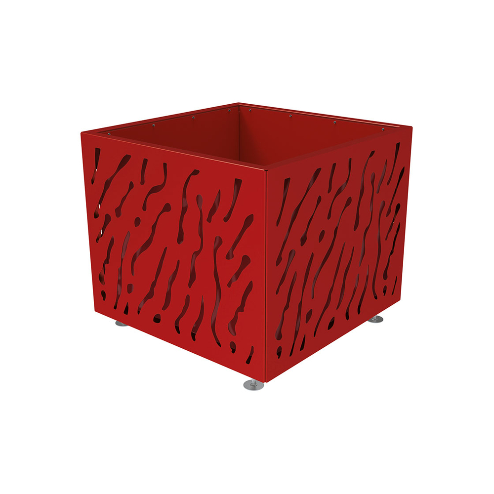 Bac à palmier Venise bicolore RAL3004 - 990x990x870 - Bac acier amovible anneaux inclus - PROCITY - 201725.3004