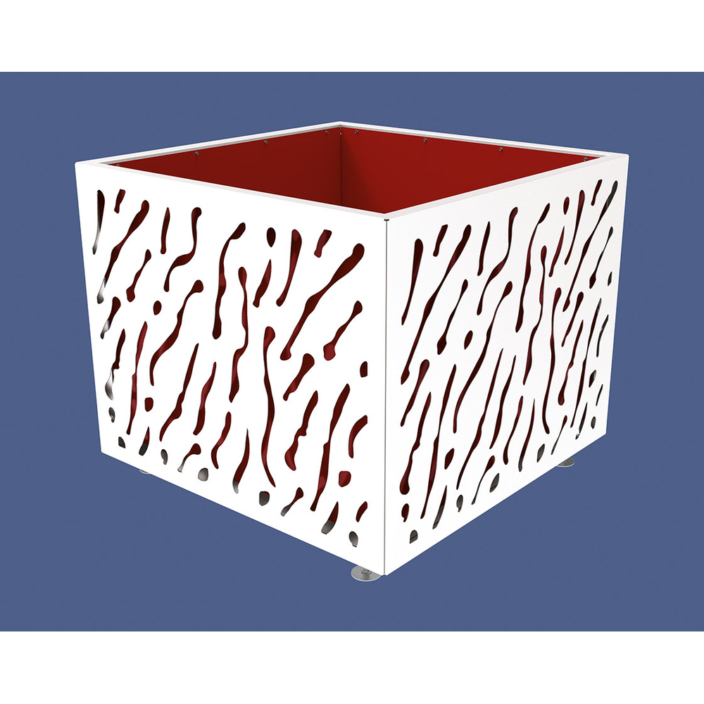 Bac à palmier Venise bicolore RAL9010 - 1145x1145x960 - Intérieur tôle galva - PROCITY - 201726.9010