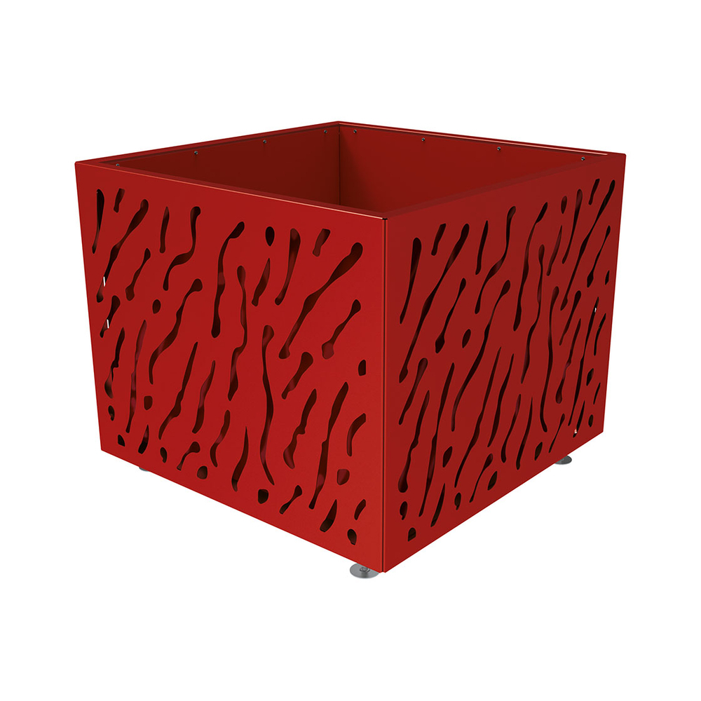 Bac à palmier Venise bicolore RAL3004 - 1145x1145x960 - Bac acier amovible anneaux inclus - PROCITY - 201728.3004