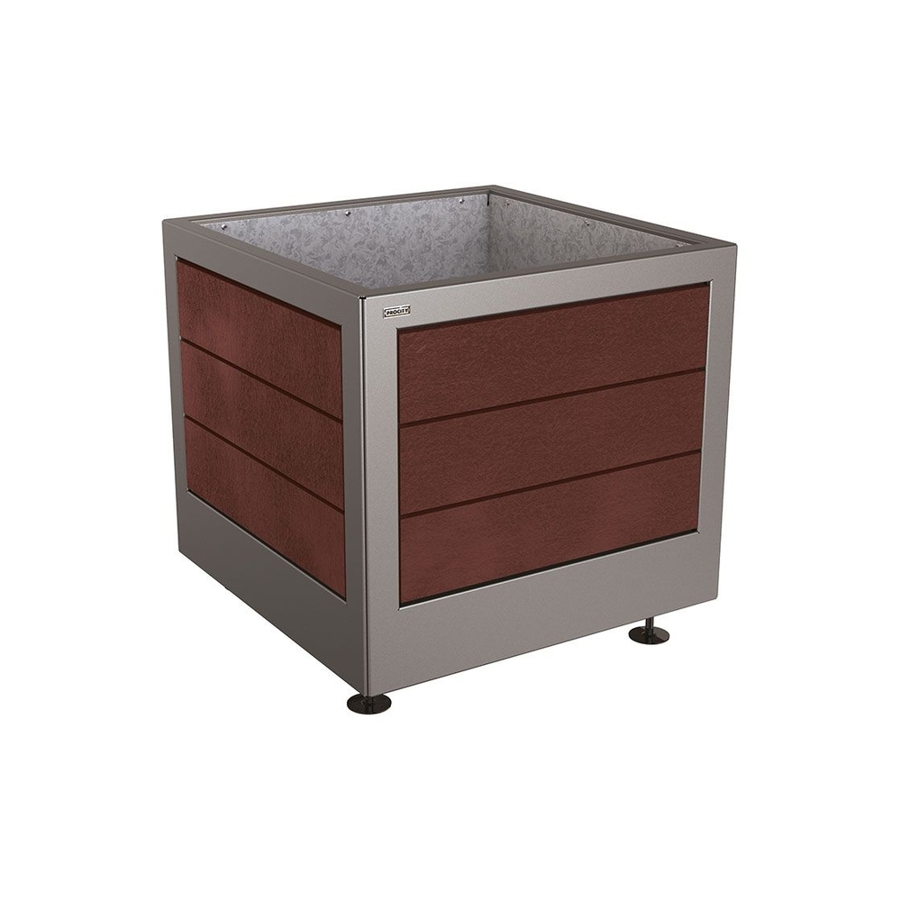 Bac à palmier Silaos acier et plastique recyclé Gris PROCITY - 201735.GPRO