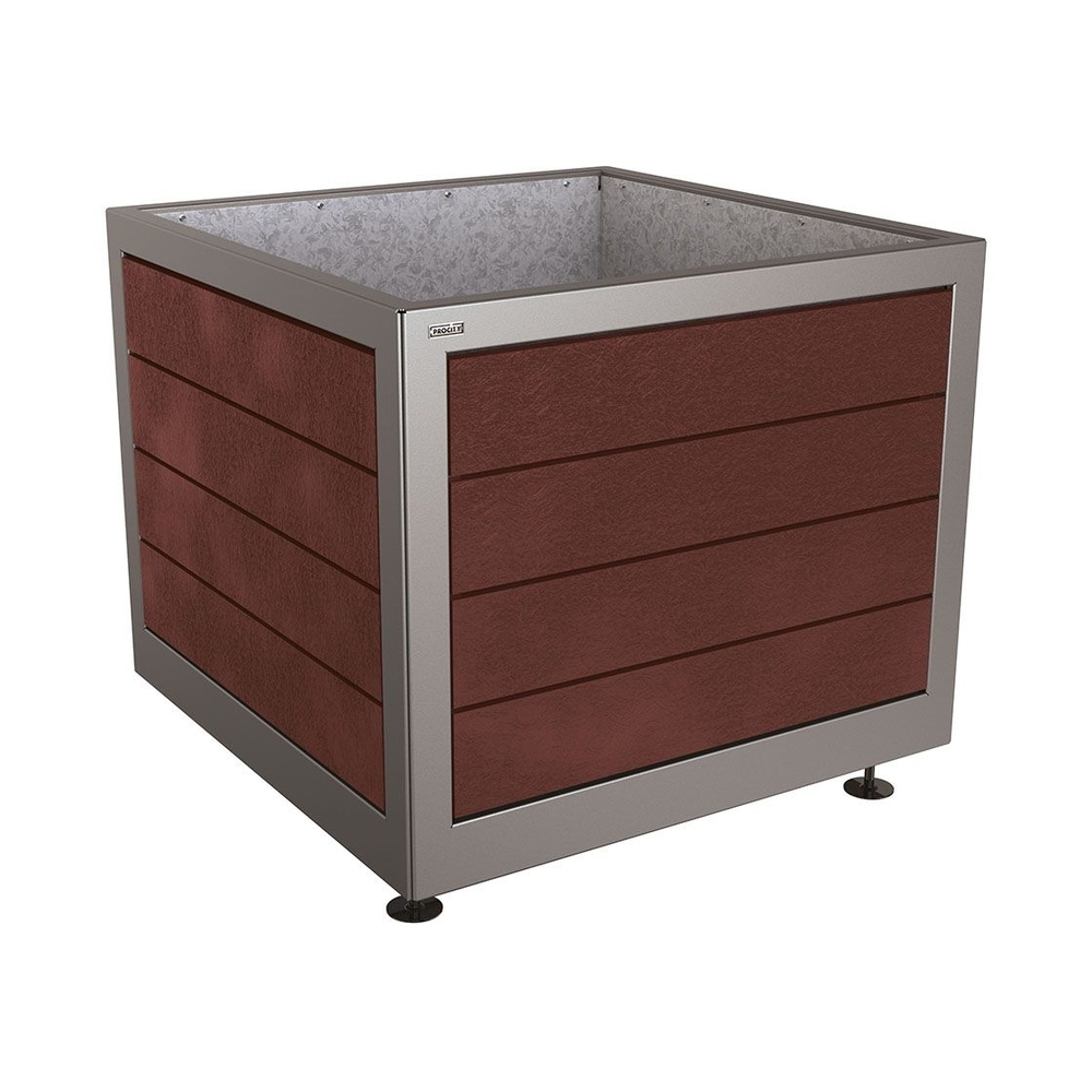 Bac à palmier Silaos acier et plastique recyclé Gris PROCITY - 201737.GPRO