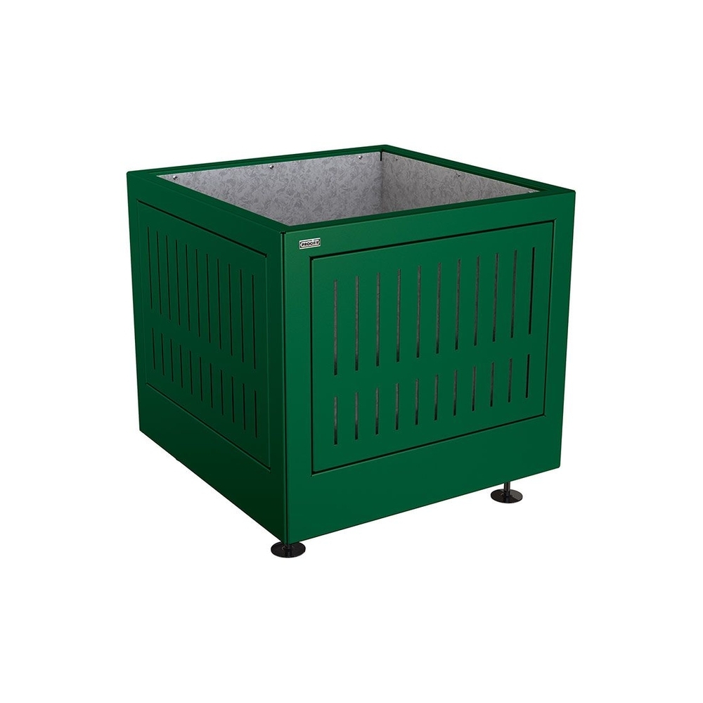 Bac à palmier Silaos acier RAL6005 - 800x800x700 - Intérieur tôle galva - PROCITY - 201740.6005