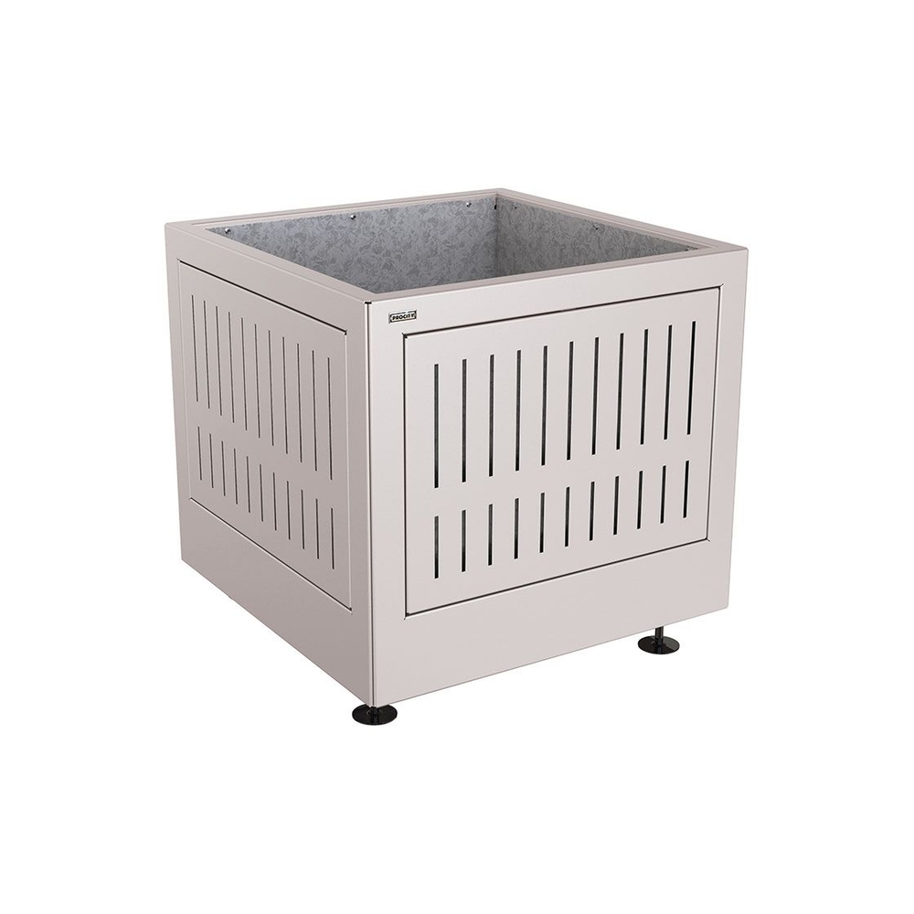 Bac à palmier Silaos acier RAL7044 - 800x800x700 - Intérieur tôle galva - PROCITY - 201740.7044