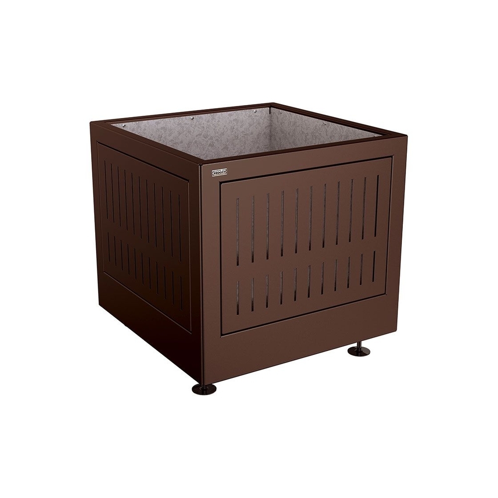 Bac à palmier Silaos acier RAL8017 - 800x800x700 - Intérieur tôle galva - PROCITY - 201740.8017