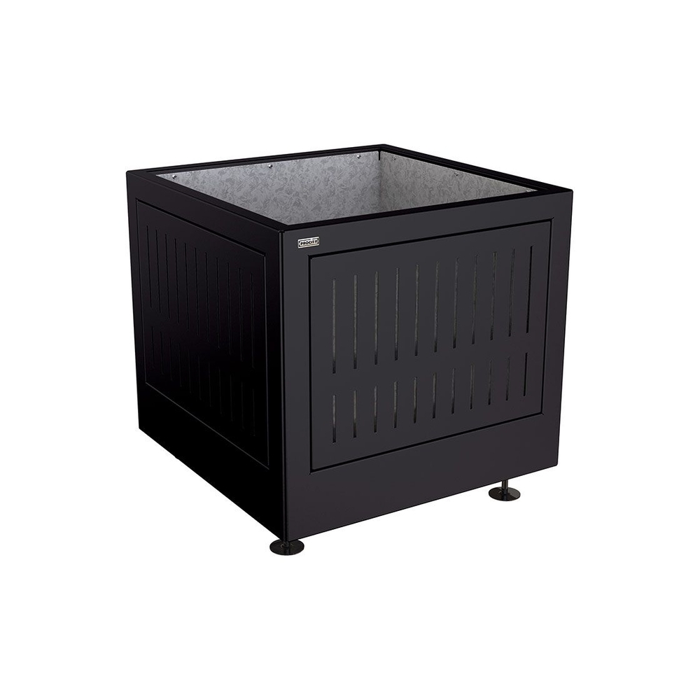 Bac à palmier Silaos acier RAL9005 - 800x800x700 - Intérieur tôle galva - PROCITY - 201740.9005