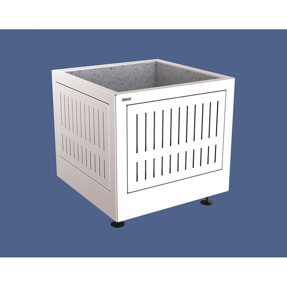 Bac à palmier Silaos acier RAL9010 - 800x800x700 - Intérieur tôle galva - PROCITY - 201740.9010