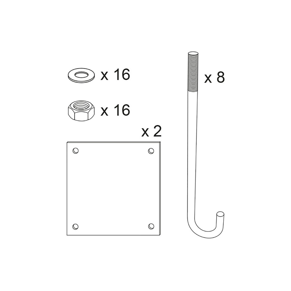 Kit de pose pour portique 202517, 202514, 202341 et 202342 - PROCITY - 202615