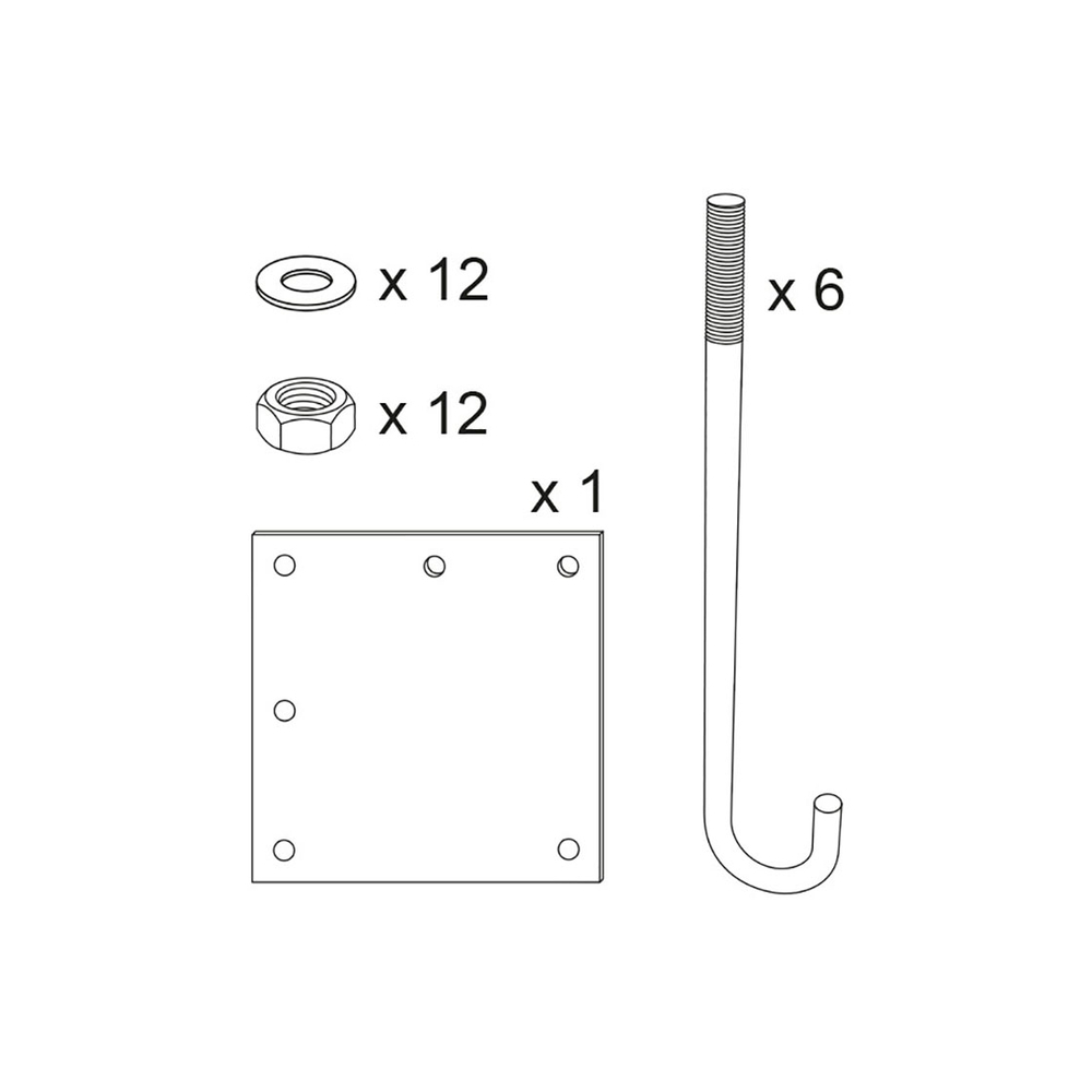 Kit de pose pour demi portique 202544, 202543 et 202545 - PROCITY - 202623