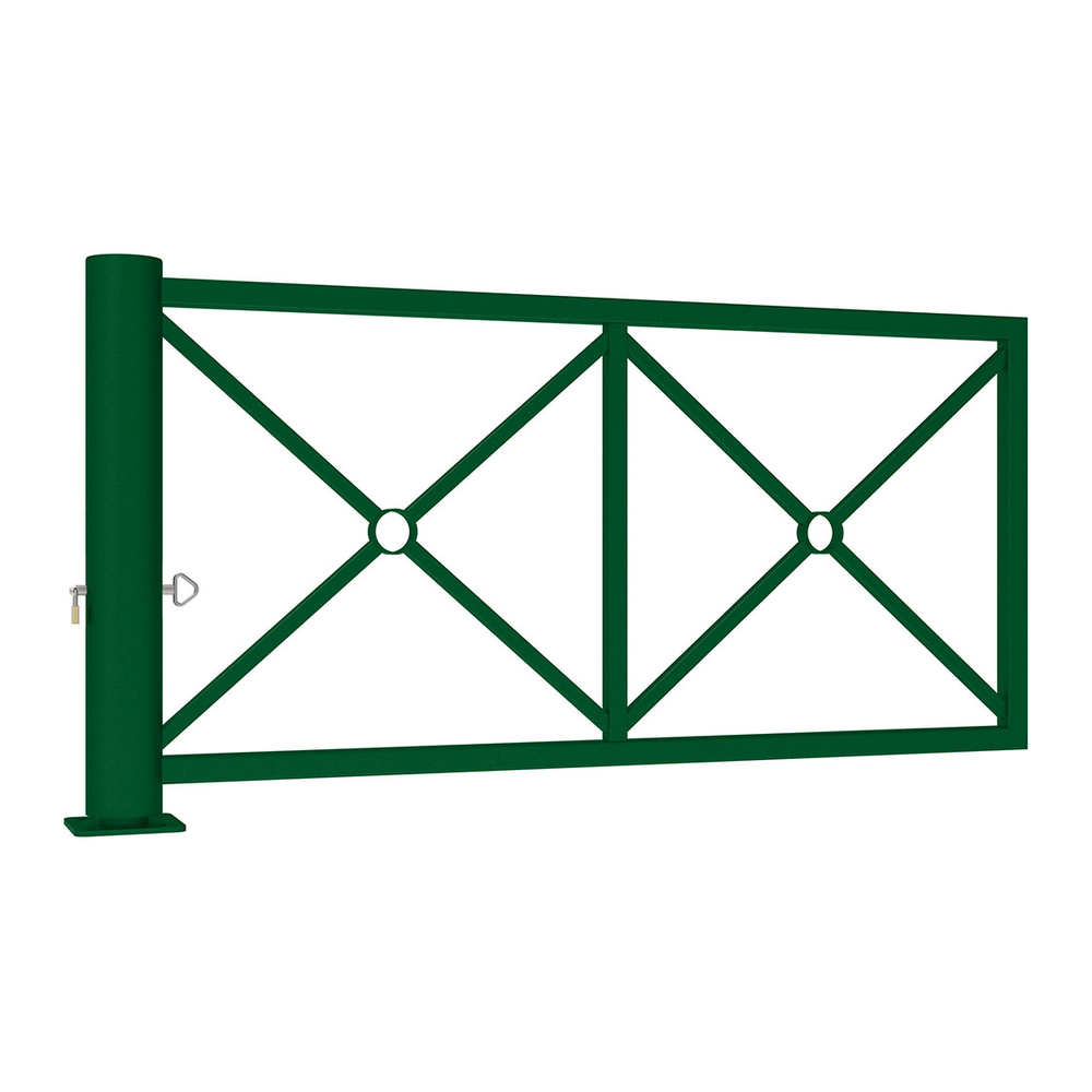 Barrière tournante décorative RAL6005 - PROCITY - 203129.6005