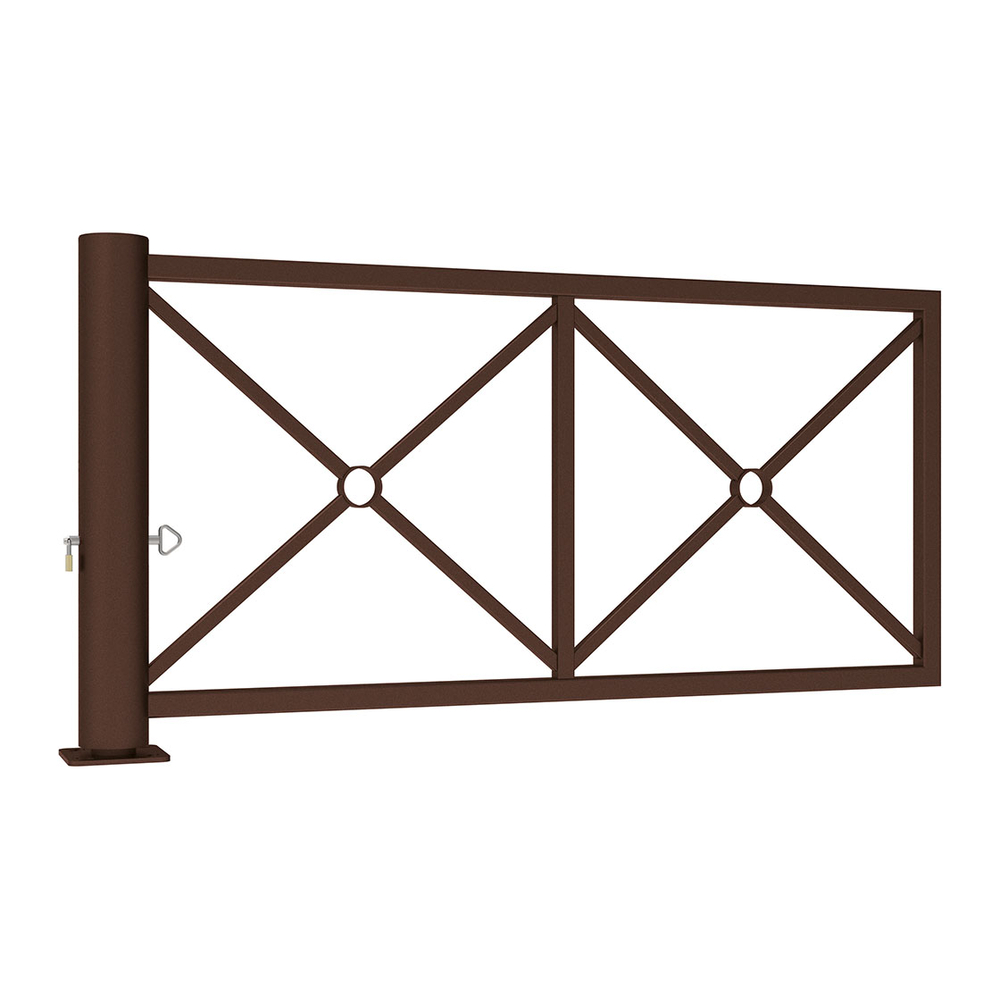 Barrière tournante décorative RAL8017 - PROCITY - 203129.8017