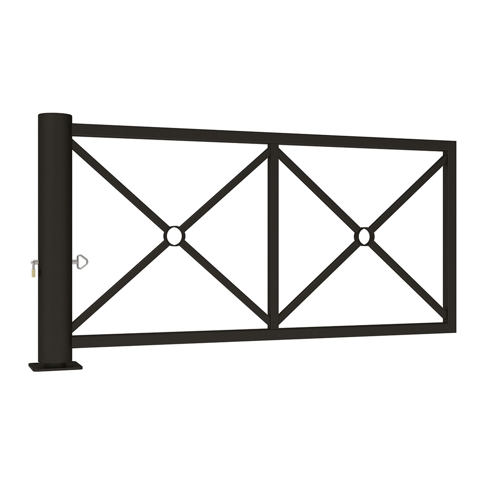 Barrière tournante décorative RAL9005 - PROCITY - 203129.9005