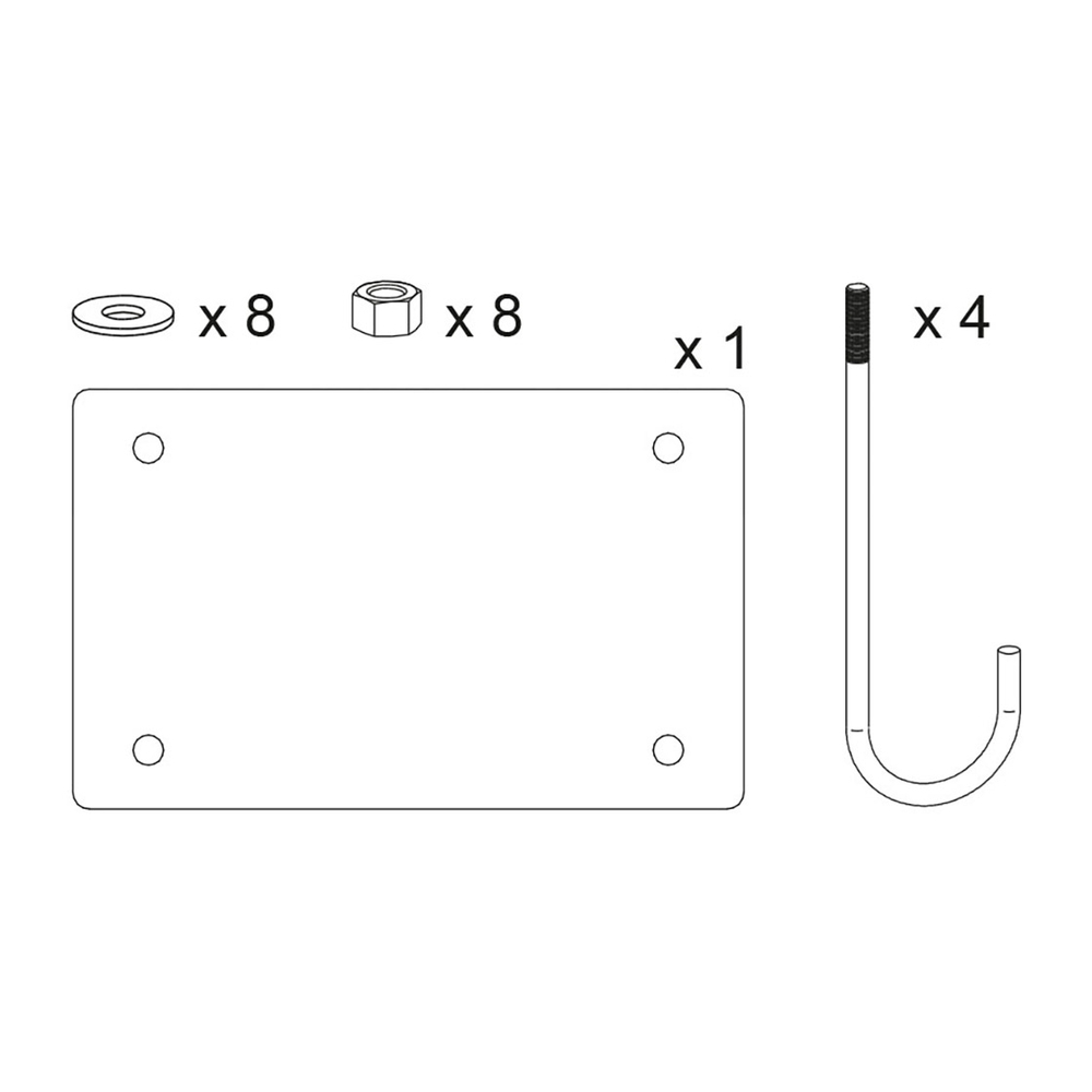 Kit de pose pour barrière tournante 3000mm - PROCITY - 203602
