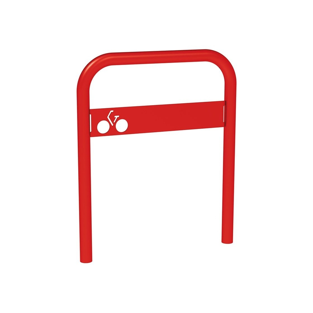 Arceau vélos signalétique RAL3020 - Scellement direct - PROCITY - 204014.3020