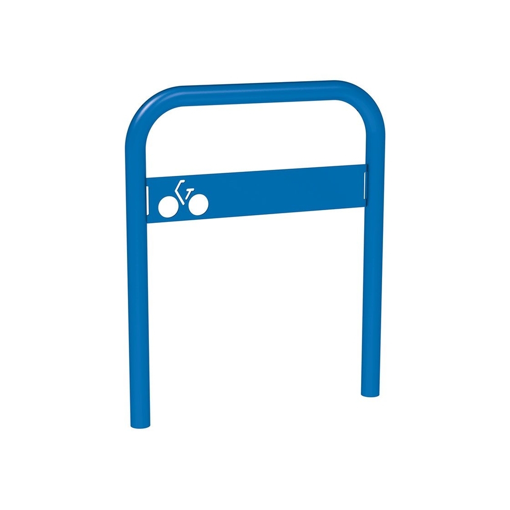 Arceau vélos signalétique RAL5010 - Scellement direct - PROCITY - 204014.5010