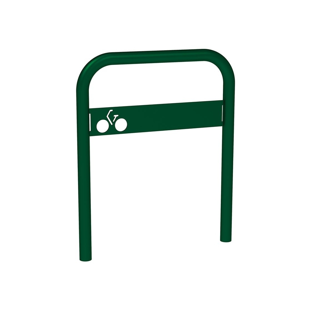 Arceau vélos signalétique RAL6005 - Scellement direct - PROCITY - 204014.6005