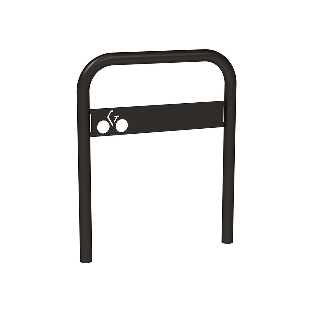 Arceau vélos signalétique RAL9005 - Scellement direct - PROCITY - 204014.9005