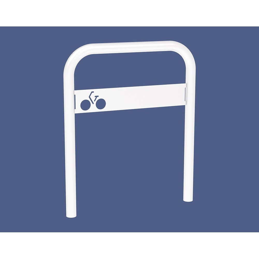 Arceau vélos signalétique RAL9010 - Scellement direct - PROCITY - 204014.9010