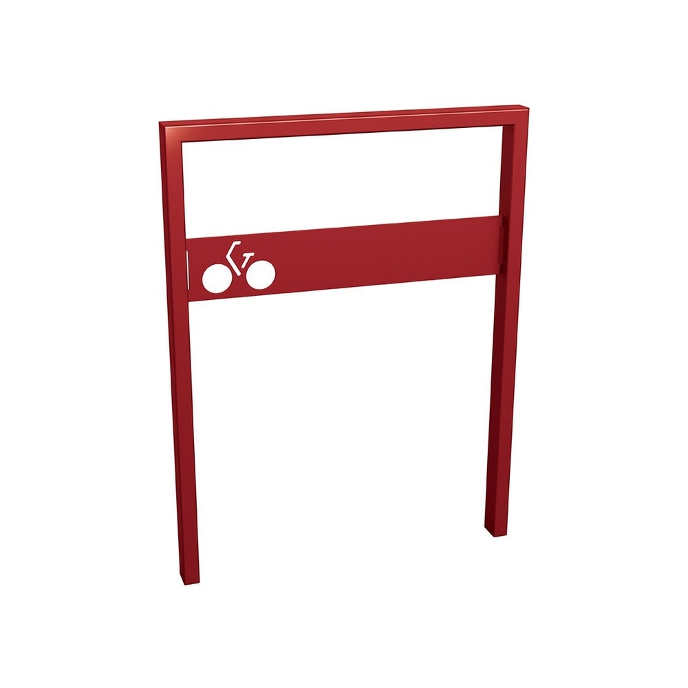 Appui vélos Milan RAL3004 - Version signalétique vélo - Scellement direct - PROCITY - 204019.3004