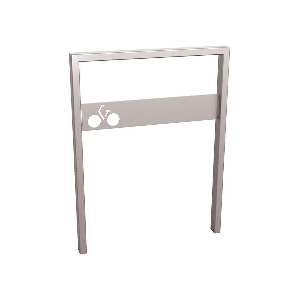 Appui vélos Milan RAL7044 - Version signalétique vélo - Scellement direct - PROCITY - 204019.7044