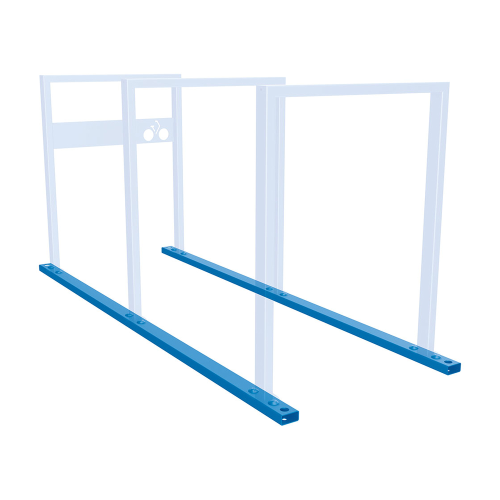 Chassis pour appuis vélos sur platines RAL5010 - Module initial 3 places - PROCITY - 204021.5010